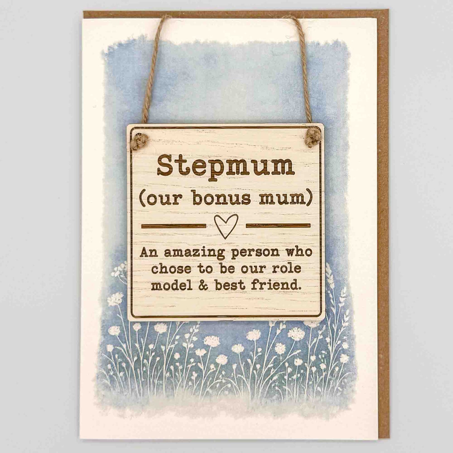 Keepsake Card - Stepmum Our Everything Square Sign