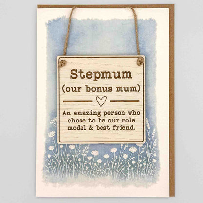 Keepsake Card - Stepmum Our Everything Square Sign