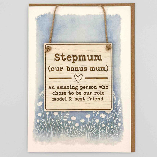 Keepsake Card - Stepmum Our Everything Square Sign
