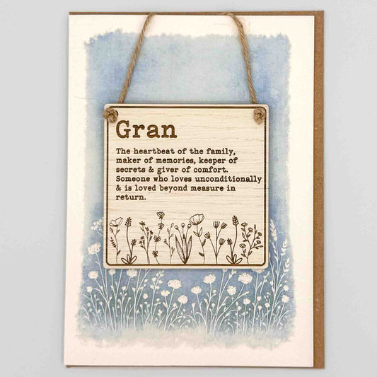 Keepsake Card - Gran Wildflowers Square Sign