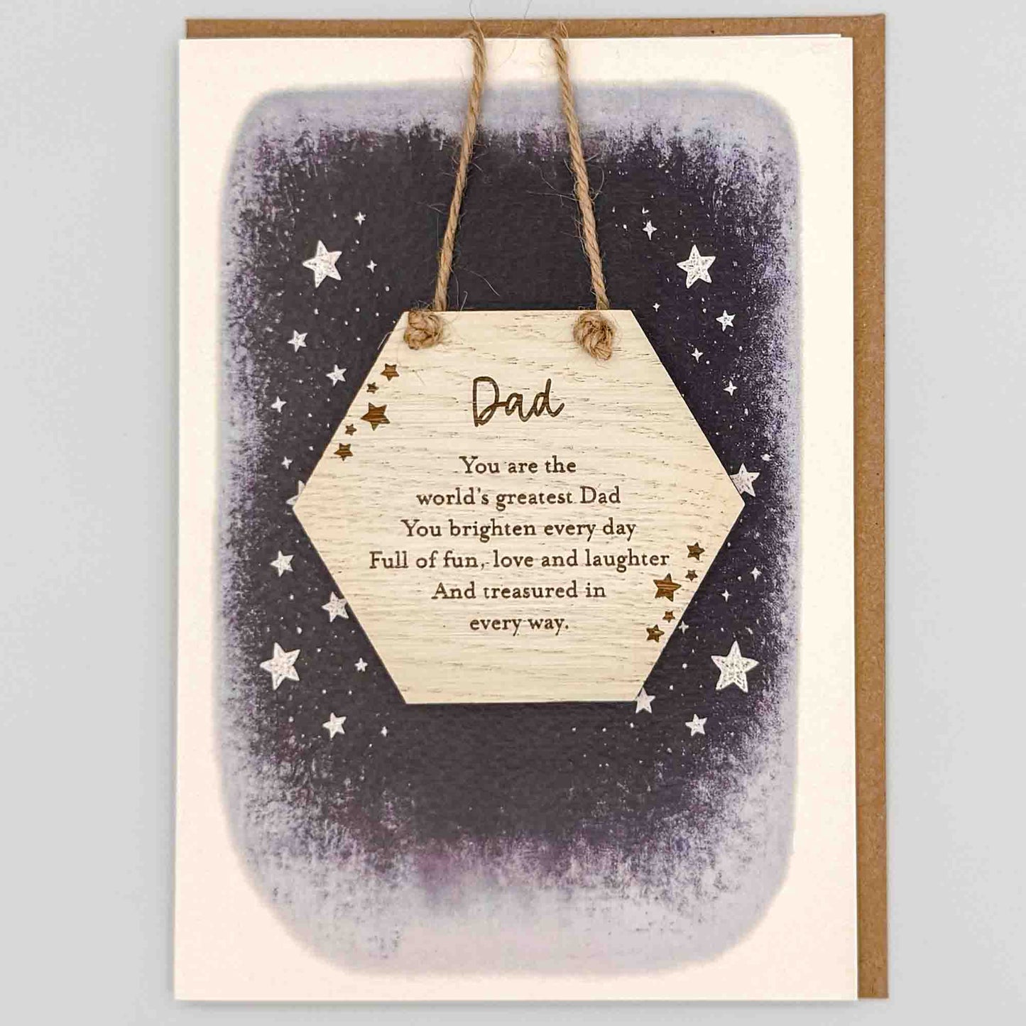 Keepsake Card - World's Greatest Dad Hexagon