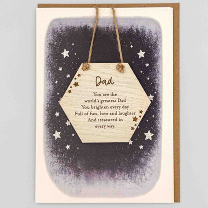 Keepsake Card - World's Greatest Dad Hexagon