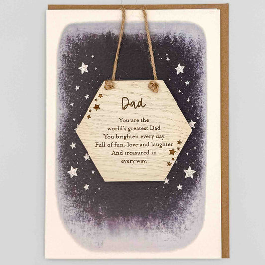 Keepsake Card - World's Greatest Dad Hexagon