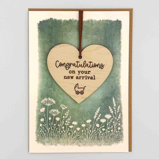 Keepsake Card - Congratulations New Arrival Heart
