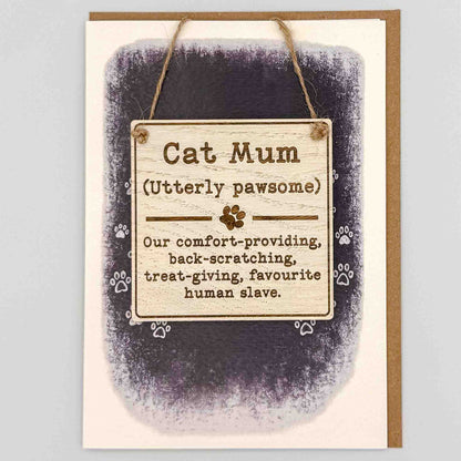 Keepsake Card - Cat Mum Square Sign