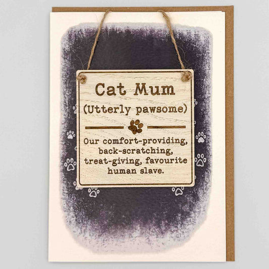 Keepsake Card - Cat Mum Square Sign