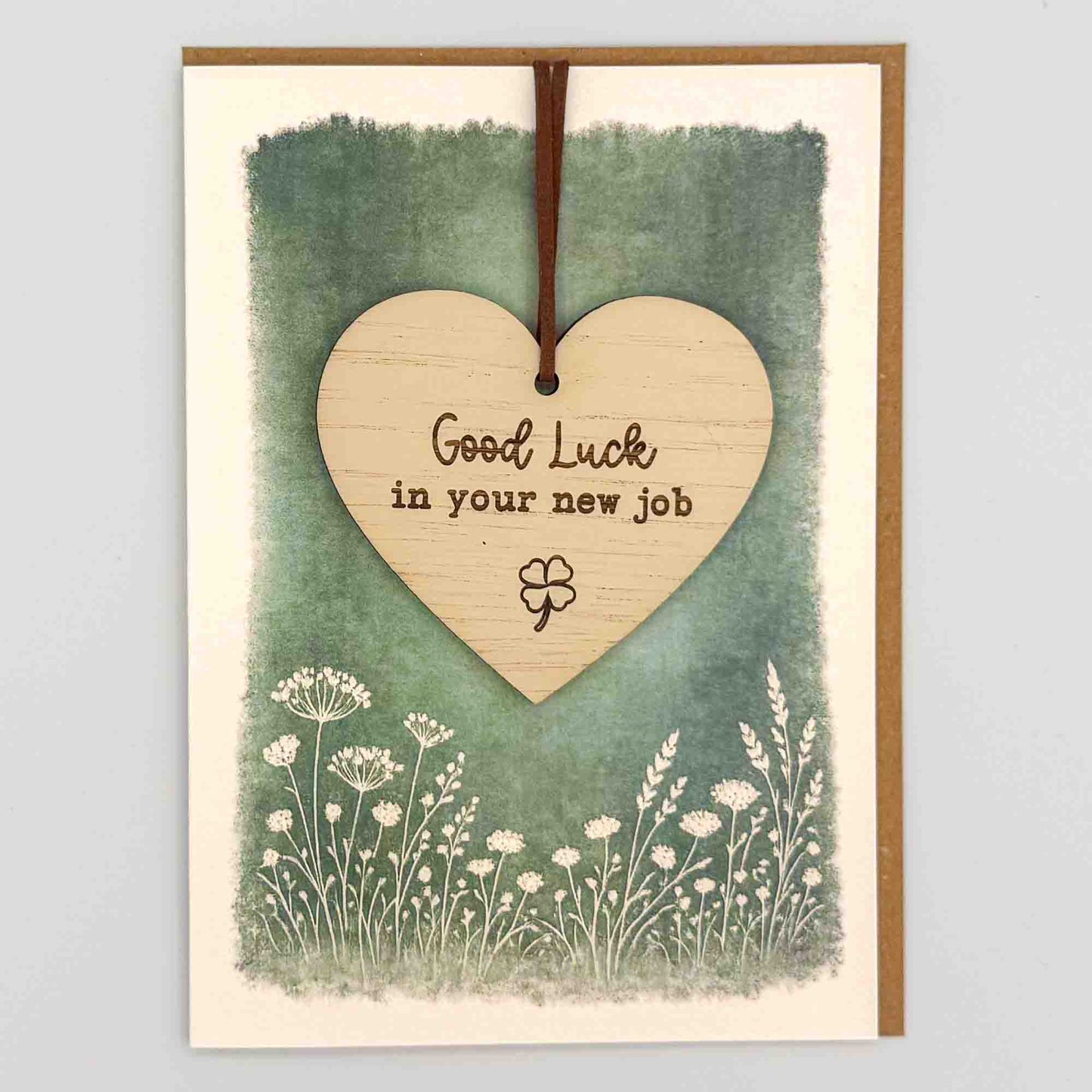Good Luck in Your New Job Heart Keepsake Greeting Card