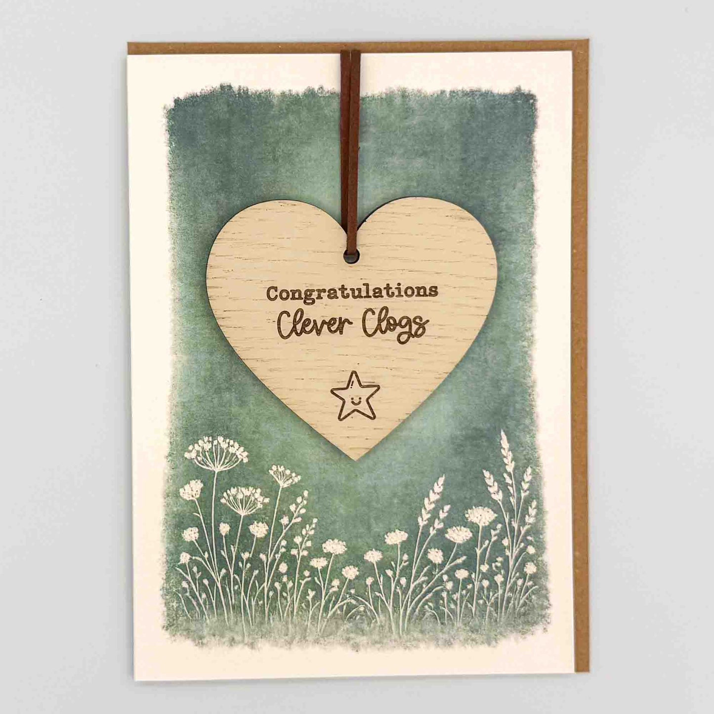 Keepsake Card - Congratulations Clever Clogs Heart