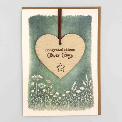 Keepsake Card - Congratulations Clever Clogs Heart