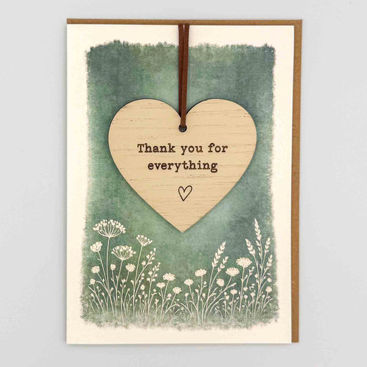 Keepsake Card - Thank You For Everything Heart