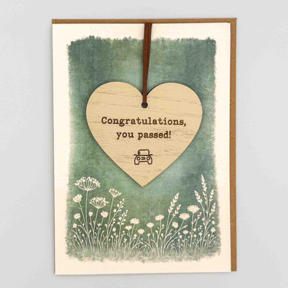 Keepsake Card - Congratulations You Passed Heart