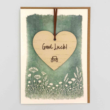 Keepsake Card - Good Luck! (Car) Heart