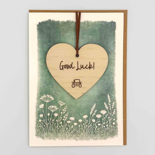 Keepsake Card - Good Luck! (Car) Heart