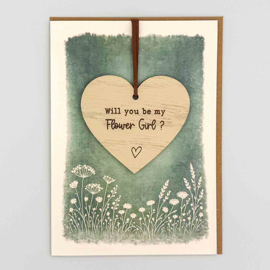 Keepsake Card - Be My Flower Girl Heart