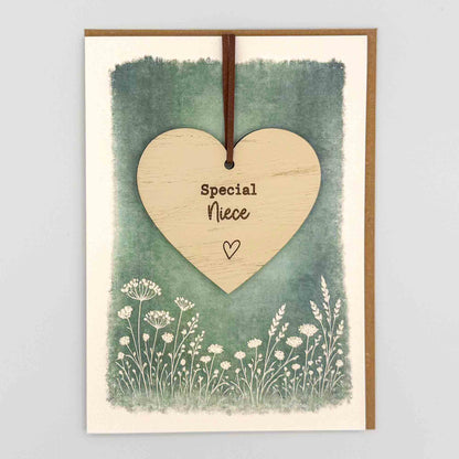 Special Niece Heart Keepsake Greeting Card