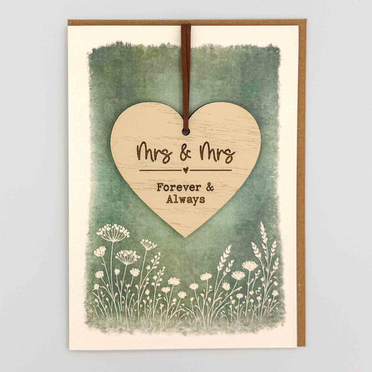 Keepsake Card - Mrs & Mrs Heart