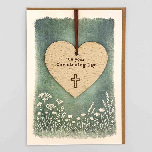 Keepsake Card - On Your Christening Day Heart