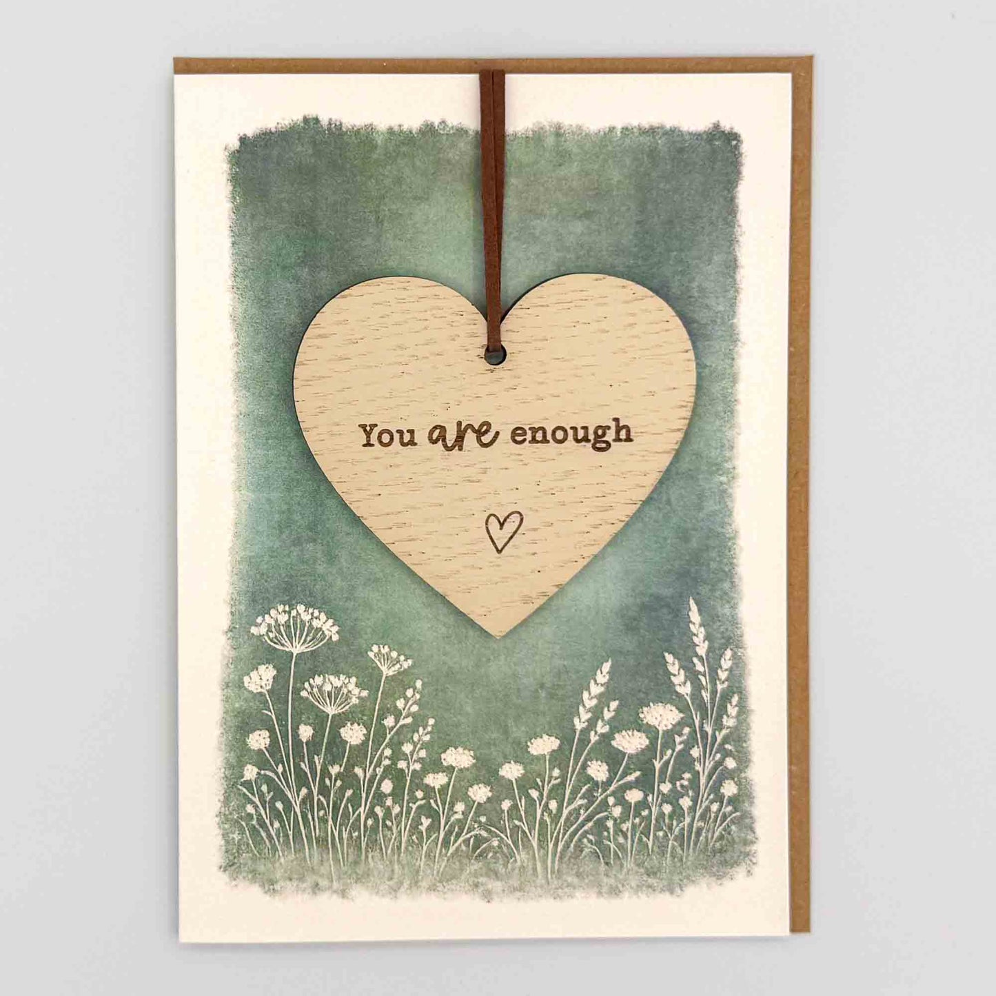 You Are Enough Heart Keepsake Greeting Card