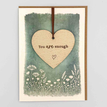You Are Enough Heart Keepsake Greeting Card