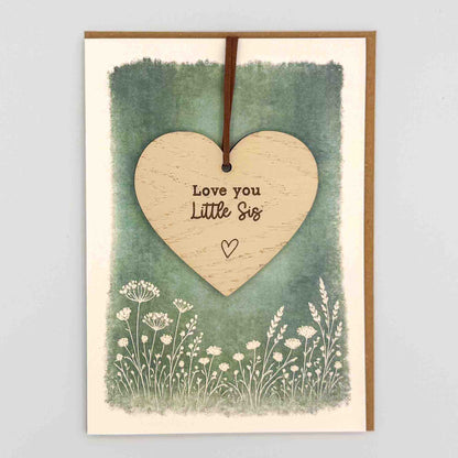 Keepsake Card - Love You Little Sis Heart