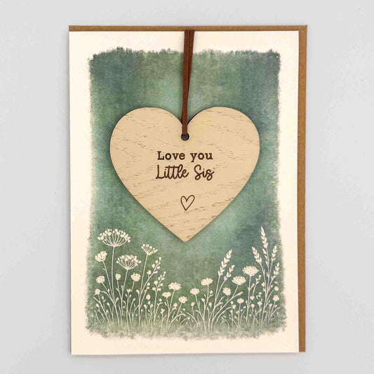 Keepsake Card - Love You Little Sis Heart