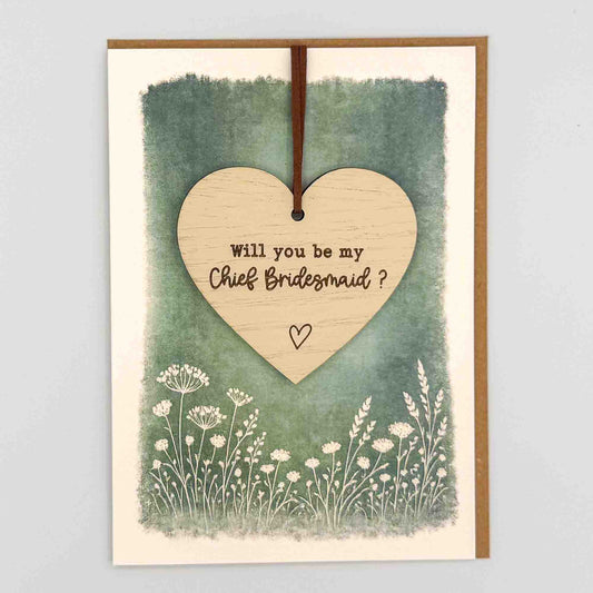 Keepsake Card - Be My Chief Bridesmaid Heart