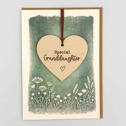 Keepsake Card - Special Granddaughter Heart