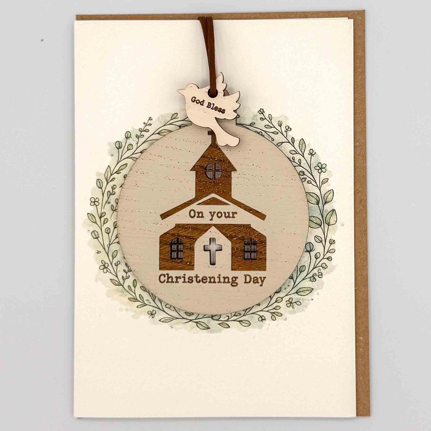 Keepsake Card - Christening Day Bauble