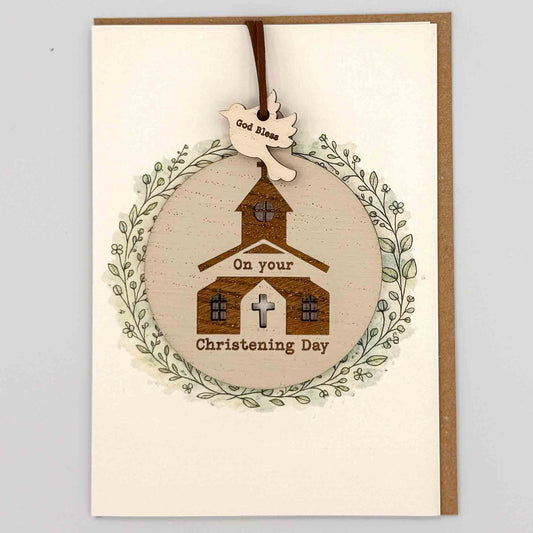 Keepsake Card - Christening Day Bauble