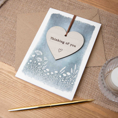 Thinking of You Heart Keepsake Greeting Card