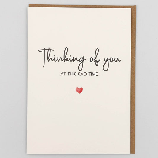 Thinking Of You At This Sad Time Greeting Card