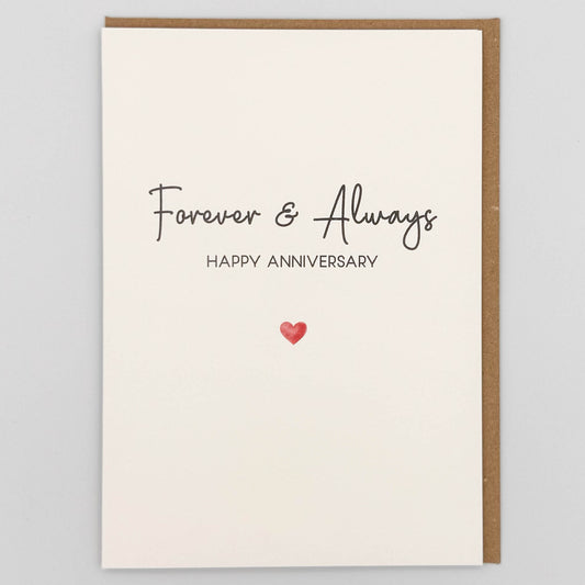 Forever & Always Happy Anniversary Greeting Card