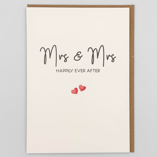 Mrs & Mrs Happily Ever After Greeting Card