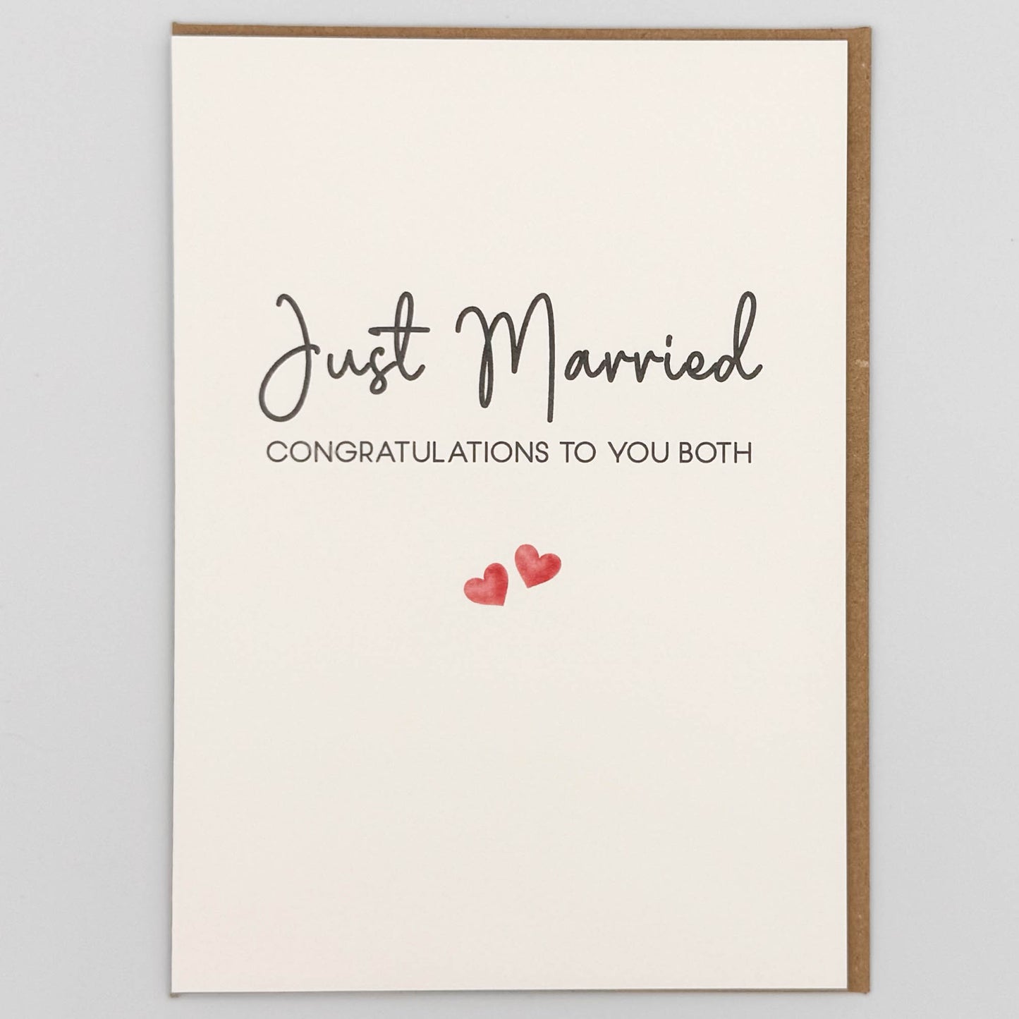 Just Married Congratulations To You Both Greeting Card