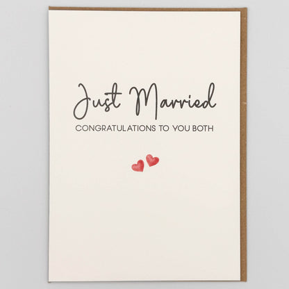 Just Married Congratulations To You Both Greeting Card