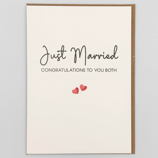 Just Married Congratulations To You Both Greeting Card