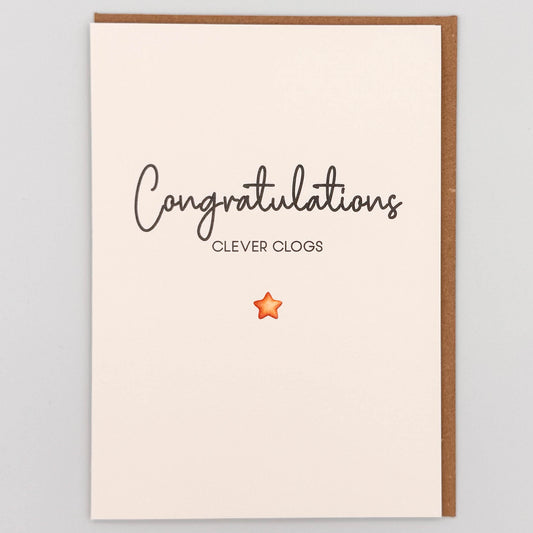 Congratulations Clever Clogs Greeting Card