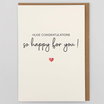 Huge Congratulations So Happy For You Greeting Card