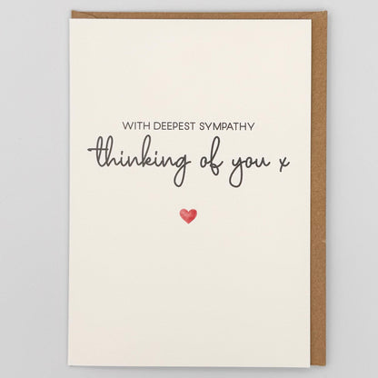 With Deepest Sympathy Thinking Of You Greeting Card