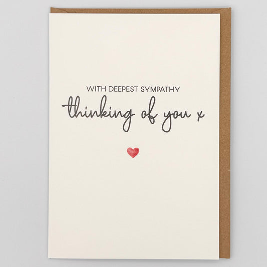 With Deepest Sympathy Thinking Of You Greeting Card