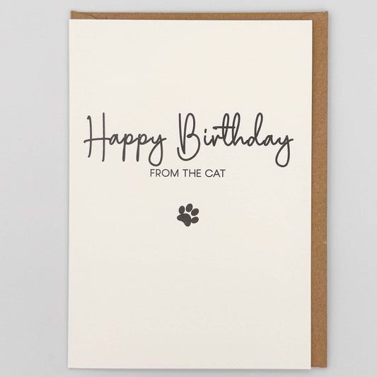 Happy Birthday From The Cat Greeting Card