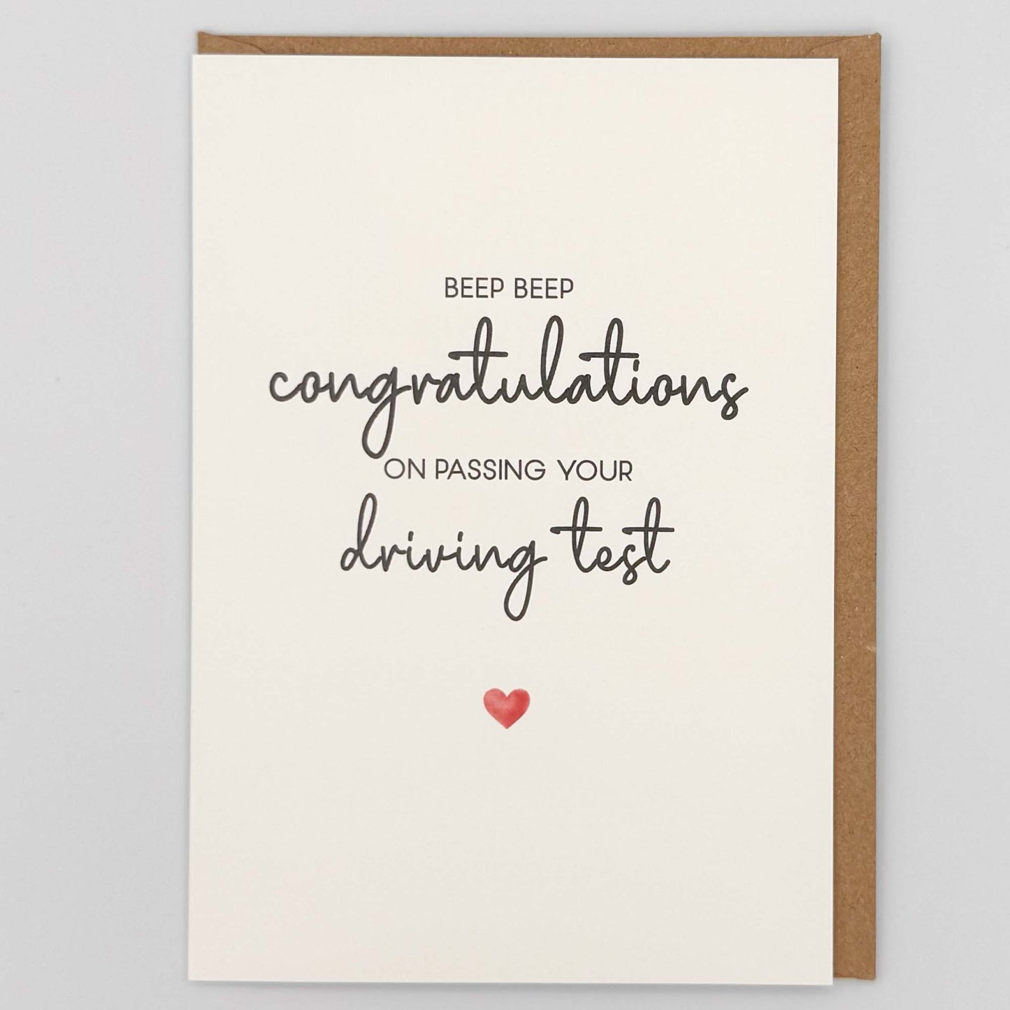 Beep Beep Congratulations Driving Test Greeting Card