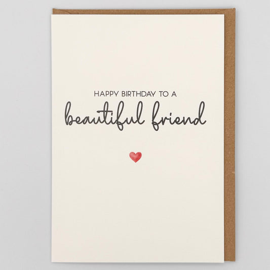 Happy Birthday Beautiful Friend Greeting Card