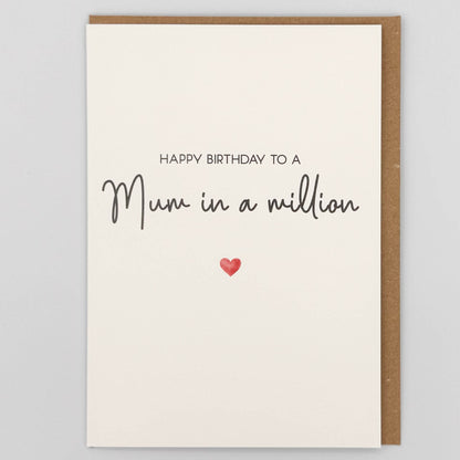 Happy Birthday Mum In A Million Greeting Card