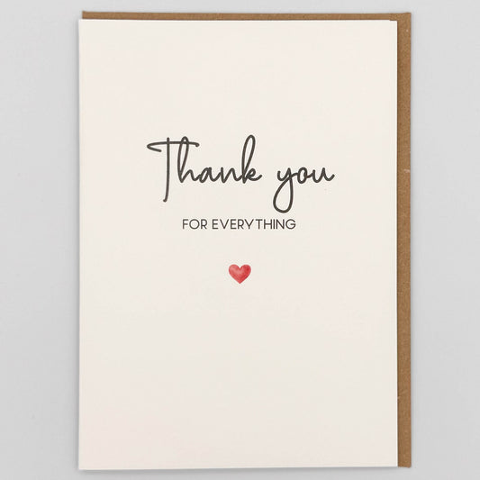 Thank You For Everything Greeting Card