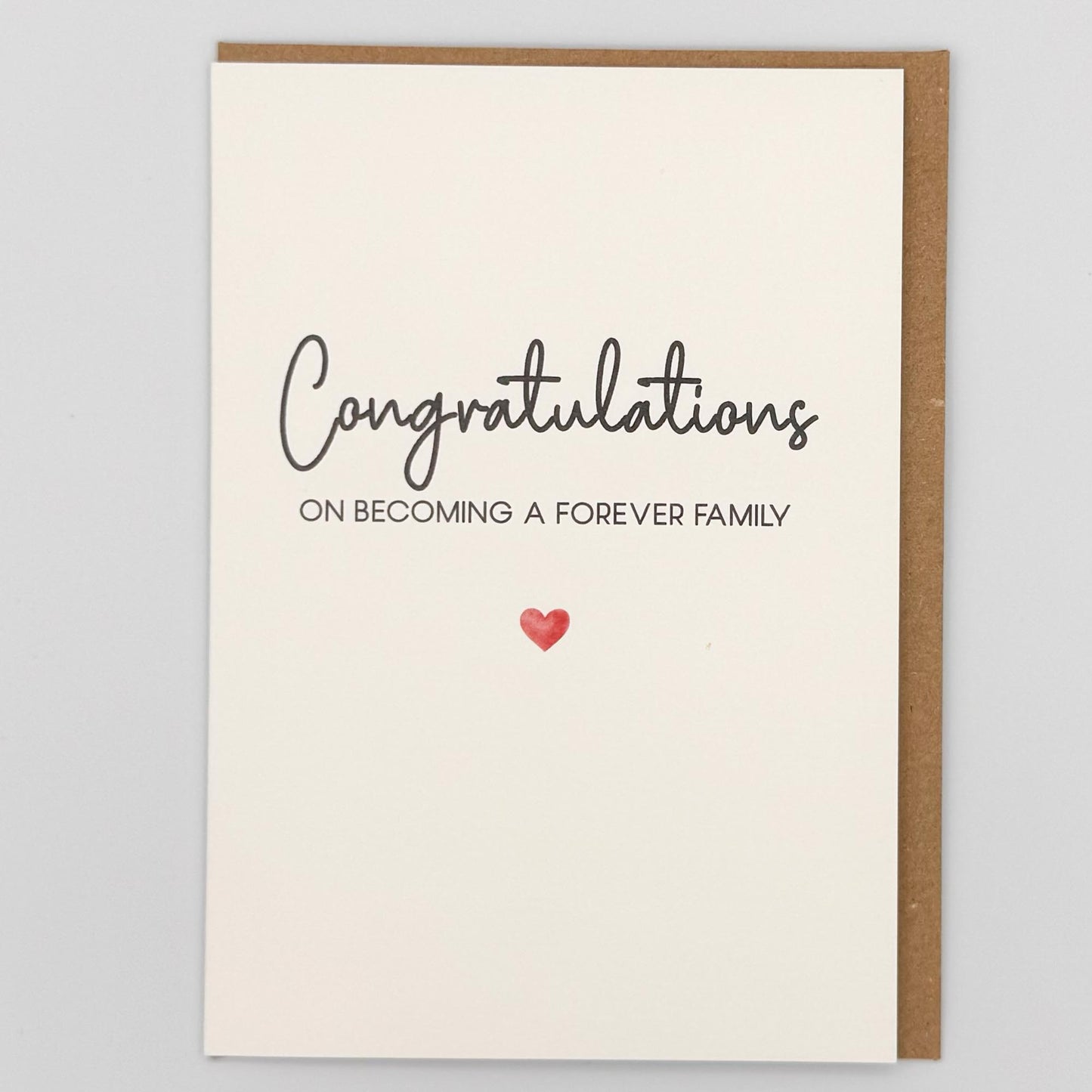Congratulations Forever Family Greeting Card