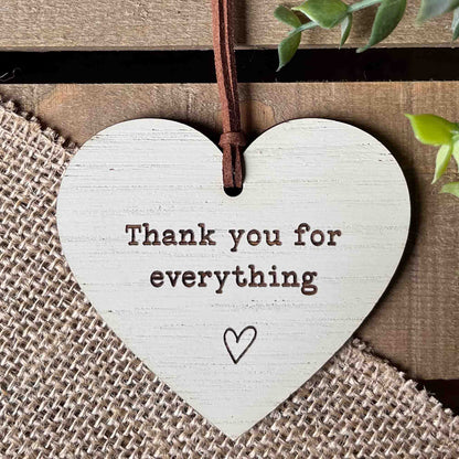 Thank You For Everything Message Heart Gift